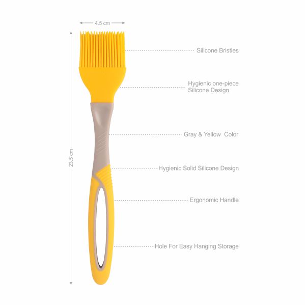 Silicone Pastry Basting Grill Barbecue Brush – Solid Core and Hygienic ...