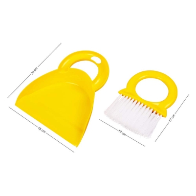 plastic yellow dustpan brush mini